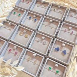 2023 New Arrived Top Quality Classic Fashion Girl Women Jewelry Geometric Shaped Colorful Simple CZ Stud Earring