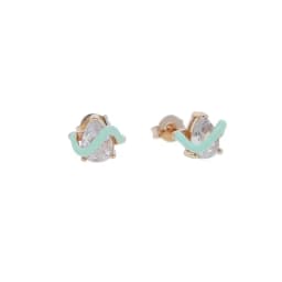 2023 New Arrived Top Quality Classic Fashion Girl Women Jewelry Geometric Shaped Colorful Simple CZ Stud Earring
