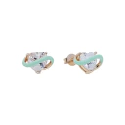 2023 New Arrived Top Quality Classic Fashion Girl Women Jewelry Geometric Shaped Colorful Simple CZ Stud Earring