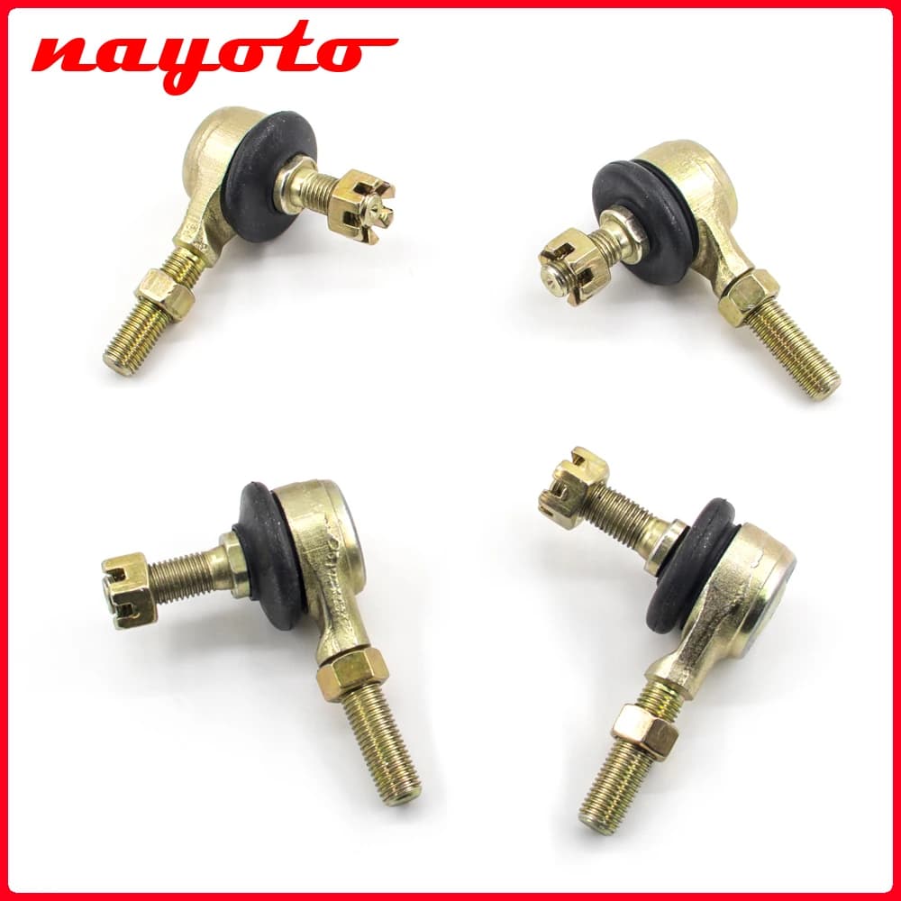4pcs 10mm M10 Tie Rod End Kits Ball Joint For 50cc 70cc 90cc 110cc 125cc 150cc 200cc 250cc 300cc ATV Quad Dirt Bike 4-wheeler