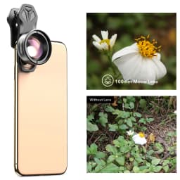 APEXEL 4K HD 100mm Macro Lens Professional Phone Camera Lens+CPL+Star Filters for iPhone X XS Max 11 Samsung S10 All Smartphone