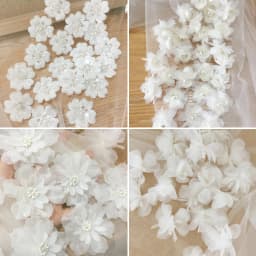 5Pcs White Embroidered Flowers Patches Fabric Applique Sewing Patch Repair For Wedding Bags Headwear Accessories DIY Crafts