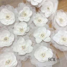 5Pcs White Embroidered Flowers Patches Fabric Applique Sewing Patch Repair For Wedding Bags Headwear Accessories DIY Crafts