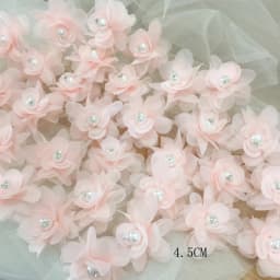 5Pcs White Embroidered Flowers Patches Fabric Applique Sewing Patch Repair For Wedding Bags Headwear Accessories DIY Crafts