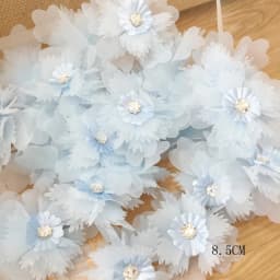 5Pcs White Embroidered Flowers Patches Fabric Applique Sewing Patch Repair For Wedding Bags Headwear Accessories DIY Crafts