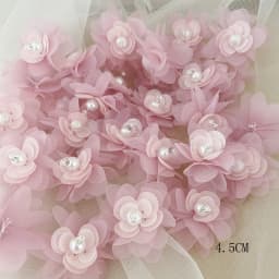 5Pcs White Embroidered Flowers Patches Fabric Applique Sewing Patch Repair For Wedding Bags Headwear Accessories DIY Crafts