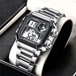 LIGE 2023 NEW Luxury Brand Men Watch Military Digital Watches Sport Wristwatch Mens Waterproof Clock Male Relogio Masculino
