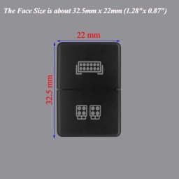 Dual Push Button Switch Mirror Heater Power Front Locker Off Road 4x4 for Toyota 4Runner Hilux Prado RAV4 Suzuki Jimny Tundra