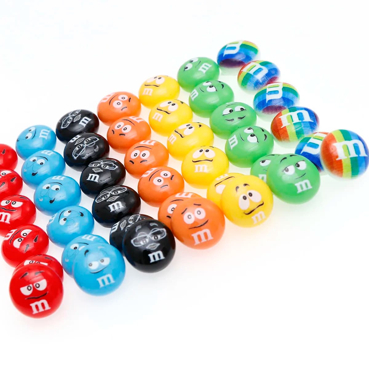 20Pcs Mix Colors Resin M Beans Chocolate Candy Flatback Cabochon DIY Crafts Scrapbooking Embellishment Hair Clip Accessories