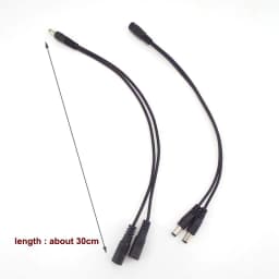 2 Way DC Power Adapter Cable 5.5mm X 2.1mm 1 Male to 2 Female 2 Male Splitter Connector Plug Extension for CCTV LED Strip Light