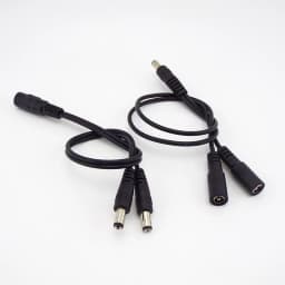 2 Way DC Power Adapter Cable 5.5mm X 2.1mm 1 Male to 2 Female 2 Male Splitter Connector Plug Extension for CCTV LED Strip Light