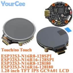 1.28 inch TFT Screen Display Module 1.28" IPS Round Colorful LCD Board GC9A01 Touch 240x240 SPI 240*240 ESP32S3 ESP32S3-N16R8