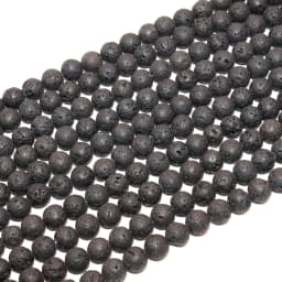 4 6 8 10 12 14 16 MM Natural Black Lava Volcanic Round Loose Spacer Beads For Jewelry Making DIY Bracelets Accessories