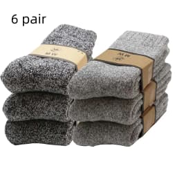 Winter Men's Merino Wool Socks Super Thick Warm High Quality Harajuku Retro Snow Casual Antifreeze Cashmere Socks Men 3 Pair