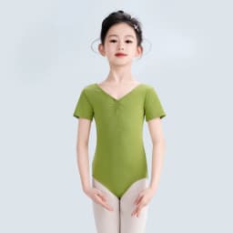 Toddler Girls Ballet Leotards Gymnastics Leotard Dance Bodysuits Cotton Short/Long Sleeve Dance Wear Ballet Bodysuit for Dancing