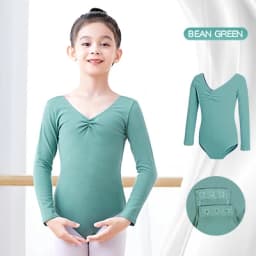 Toddler Girls Ballet Leotards Gymnastics Leotard Dance Bodysuits Cotton Short/Long Sleeve Dance Wear Ballet Bodysuit for Dancing