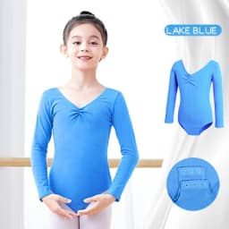 Toddler Girls Ballet Leotards Gymnastics Leotard Dance Bodysuits Cotton Short/Long Sleeve Dance Wear Ballet Bodysuit for Dancing