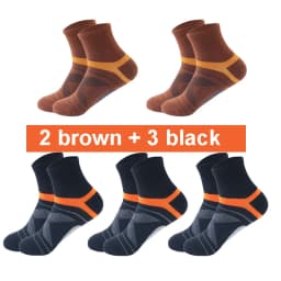 10PCS=5Pair High Quality New Autumn Men's Sports Socks Running Winter Casual Breathable Active Socks Stripe Sport Socks EUR38-48