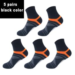 10PCS=5Pair High Quality New Autumn Men's Sports Socks Running Winter Casual Breathable Active Socks Stripe Sport Socks EUR38-48