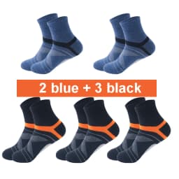10PCS=5Pair High Quality New Autumn Men's Sports Socks Running Winter Casual Breathable Active Socks Stripe Sport Socks EUR38-48