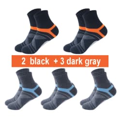 10PCS=5Pair High Quality New Autumn Men's Sports Socks Running Winter Casual Breathable Active Socks Stripe Sport Socks EUR38-48