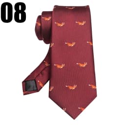 EASTEPIC 8 cm Red Blue Jacquard Ties for Men Men's Necktie Quality Accessory Business Gift Fox Dragon Flamingo Snail Duck Animal