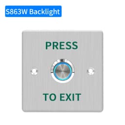 Waterproof Outdoor Exit Button LED Backlight and Non Luminous Optional COM NC Door Release Switch for Access Control Entrance SE