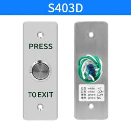 Waterproof Outdoor Exit Button LED Backlight and Non Luminous Optional COM NC Door Release Switch for Access Control Entrance SE