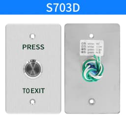 Waterproof Outdoor Exit Button LED Backlight and Non Luminous Optional COM NC Door Release Switch for Access Control Entrance SE
