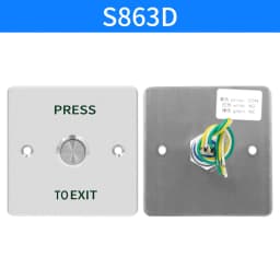 Waterproof Outdoor Exit Button LED Backlight and Non Luminous Optional COM NC Door Release Switch for Access Control Entrance SE