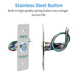 Waterproof Outdoor Exit Button LED Backlight and Non Luminous Optional COM NC Door Release Switch for Access Control Entrance SE