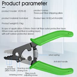 COMPTYCO Fiber Optic Tool Kit (Optional) VCFS-33 Three-port Stripper & VCFS-J1 Leather Wire Stripper 3mm(W)*2mm(H) FTTH Tools