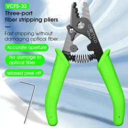 COMPTYCO Fiber Optic Tool Kit (Optional) VCFS-33 Three-port Stripper & VCFS-J1 Leather Wire Stripper 3mm(W)*2mm(H) FTTH Tools