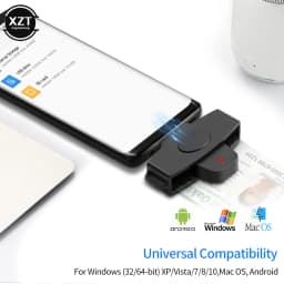 62*24mm USB Type C Smart CAC Card Reader Bank Tax Declaration SIM Card/IC Card Reader Adapter for Windows Mac/Android OS