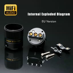 Pair Eu Plug Schuko Power Connecter 24K Gold Plated European Plug Male Female P-029 079 046 078 Diy Power Cable