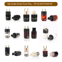 Pair Eu Plug Schuko Power Connecter 24K Gold Plated European Plug Male Female P-029 079 046 078 Diy Power Cable