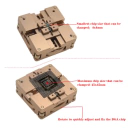 80mm/90mm Aluminium Alloy BGA Reballing Station Kit 90*90mm BGA Reballing Station with 10/PCS BGA Universal Stencil Solder Balls