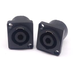 XLR 4 Pin Speakon Panel Mount Board Connector 4 Poles Powercon Female Jack Socket XLR Audio Video Cable Wire Adapter insert