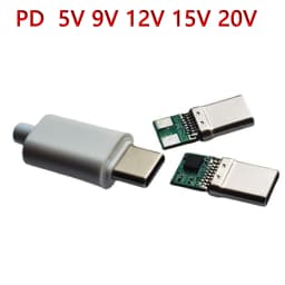 5A PD/QC Decoy Board Fast Charge 5V 9V 12V 15V 20V Module PD 2 3.0 DC Trigger Cable USB Type-C Male Plug QC4 Charge Connector