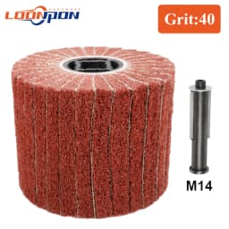 Loonpon Stainless Steel Polishing Wheel Metal Polish Abrasives Brush Roller Burnishing Tools 120x100x19mm