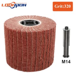 Loonpon Stainless Steel Polishing Wheel Metal Polish Abrasives Brush Roller Burnishing Tools 120x100x19mm