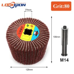 Loonpon Stainless Steel Polishing Wheel Metal Polish Abrasives Brush Roller Burnishing Tools 120x100x19mm