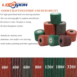 Loonpon Stainless Steel Polishing Wheel Metal Polish Abrasives Brush Roller Burnishing Tools 120x100x19mm