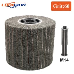 Loonpon Stainless Steel Polishing Wheel Metal Polish Abrasives Brush Roller Burnishing Tools 120x100x19mm