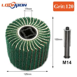 Loonpon Stainless Steel Polishing Wheel Metal Polish Abrasives Brush Roller Burnishing Tools 120x100x19mm