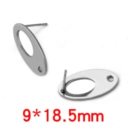 20pcs 316L Stainless Steel Geometric Earring Stud Earring Posts Connector Fashion Styles DIY Jewelry Making Findings Accessories