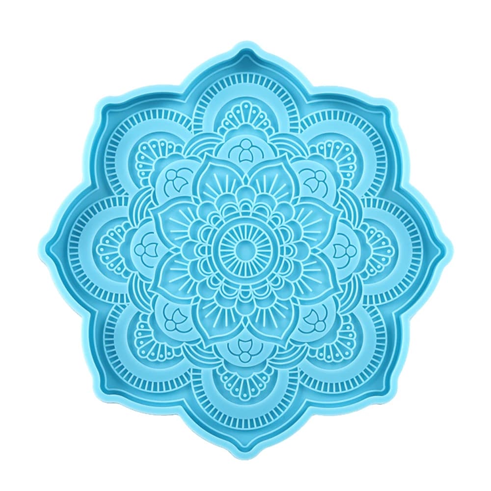 Mandala Coaster Silicone Mold Round Tray Cup Mat Epoxy Resin Casting Mould For DIY Resin Crafts Home Decoration Making Tools