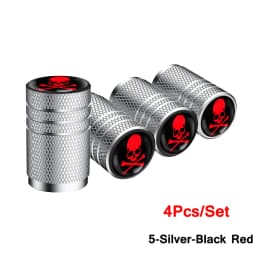 4Pcs/Set Tire Valve Stem Caps, Aluminum Tire Valve Cap, Corrosion Resistant, Universal Stem Covers for Cars Motorcycles Bikes
