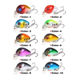 1Pcs Mini Crankbait Fishing Lure 3cm 1.6g Topwater Artificial Hard Bait Bass Wobblers Pike Fishing Tackle