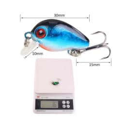 1Pcs Mini Crankbait Fishing Lure 3cm 1.6g Topwater Artificial Hard Bait Bass Wobblers Pike Fishing Tackle